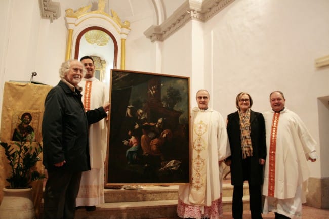 Italo Cucci, don Vincenzo Greco, monsignor Domenico Mogavero, Grazia Cucci e don Salvatore Cipri.