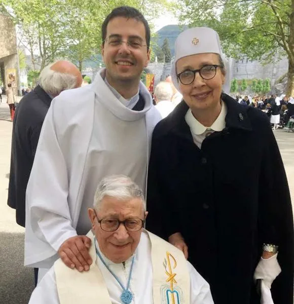 Don Davide Chirco, Angela Alagna e monsignor Antonino Bellissima.