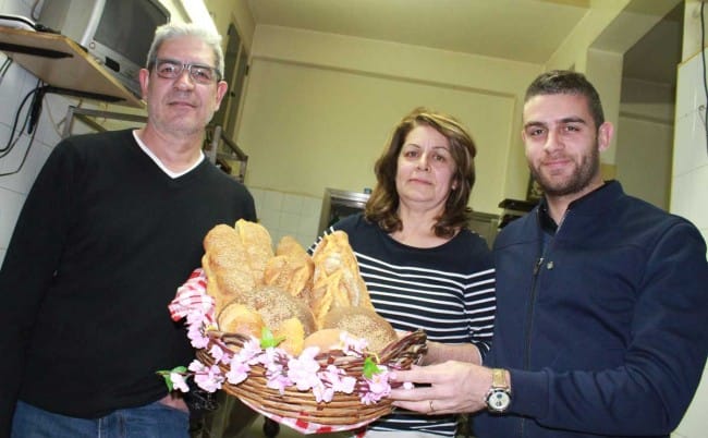 Luciano, Jeannine Marceca e il figlio Pietro.