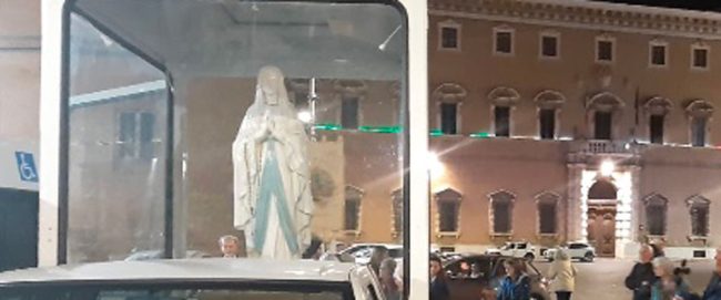 A Partanna il simulacro della Beata Vergine di Lourdes